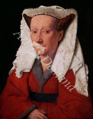 láminas y lienzos de Portrait of Margaret van Eyck, 1439 (oil on panel)