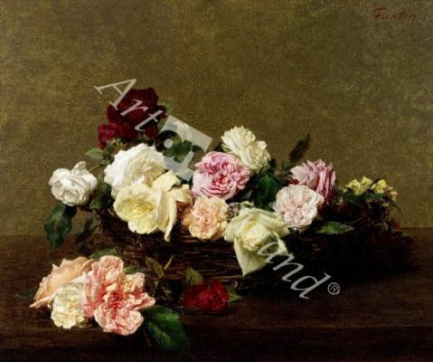 láminas y lienzos de A Basket of Roses, 1890 (oil on canvas)