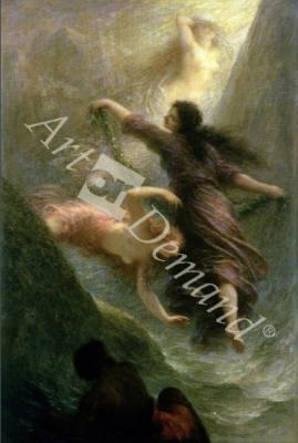 láminas y lienzos de Rheingold, first scene, 1888 (oil on canvas)