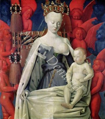 láminas y lienzos de Virgin and Child Surrounded by Angels (oil on panel)