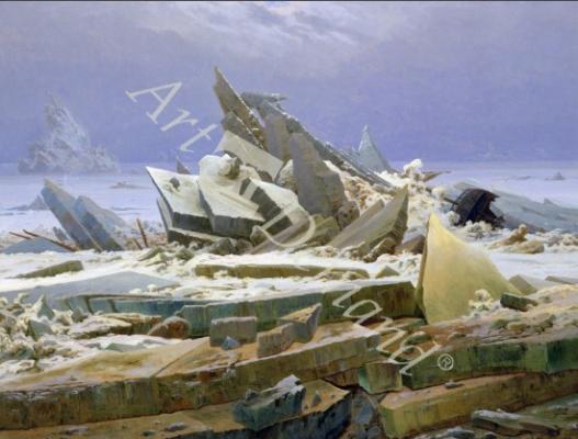 láminas y lienzos de The Polar Sea, 1824 (oil on canvas)