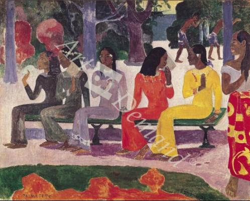 láminas y lienzos de Ta Matete (We Shall Not Go to Market Today) 1892 (gouache on canvas)