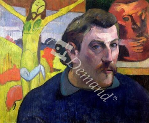 láminas y lienzos de Self Portrait with the Yellow Christ, 1889 (oil on canvas)