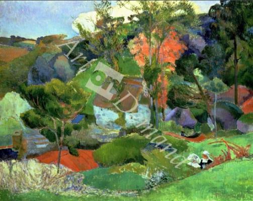 láminas y lienzos de Landscape at Pont Aven, 1888 (oil on canvas)
