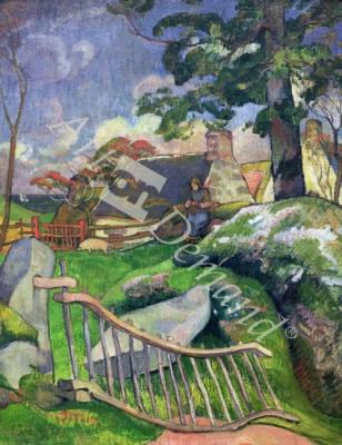 láminas y lienzos de The Wooden Gate or, The Pig Keeper, 1889 (oil on canvas)