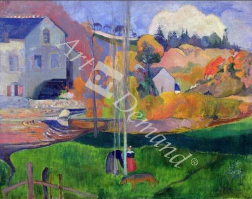 láminas y lienzos de Brittany Landscape: the David Mill, 1894 (oil on canvas)