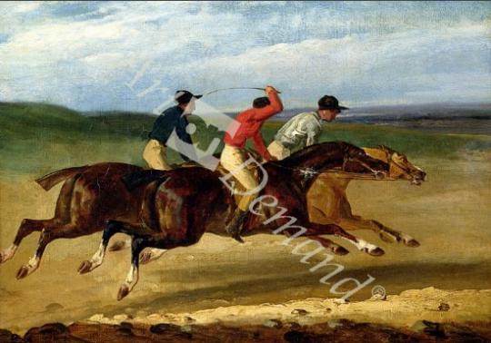 láminas y lienzos de The Horse Race (oil on canvas)