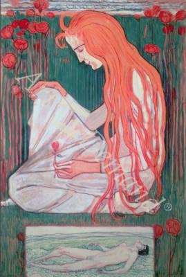 láminas y lienzos de The Dream, 1897 (w/c on card)