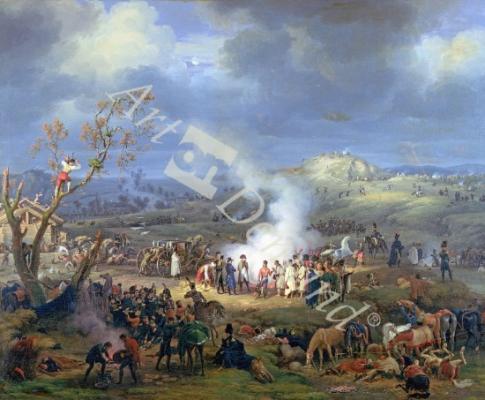 láminas y lienzos de Napoleon (1769-1821) Visiting a Bivouac on the Eve of the Battle of Austerlitz, 1st December 1805, 1808 (oil on canvas)