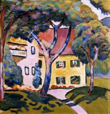 láminas y lienzos de House in a Landscape