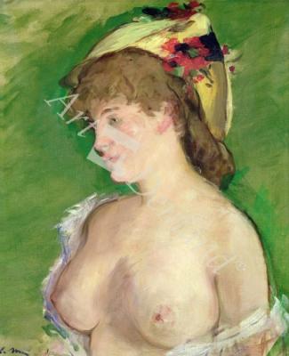láminas y lienzos de The Blonde with Bare Breasts, 1878 (oil on canvas)