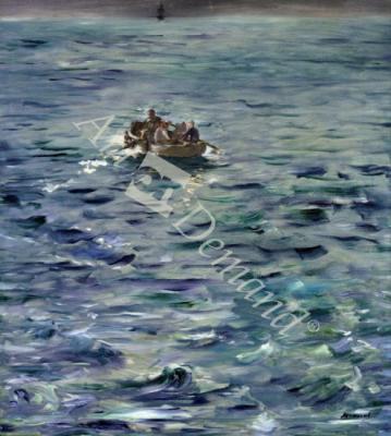 láminas y lienzos de The Escape of Henri de Rochefort (1831-1915) 20 March 1874, 1880-81 (oil on canvas)