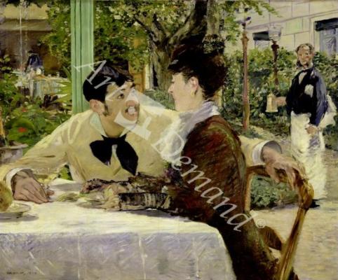 láminas y lienzos de The Garden of Pere Lathuille, 1879 (oil on canvas)