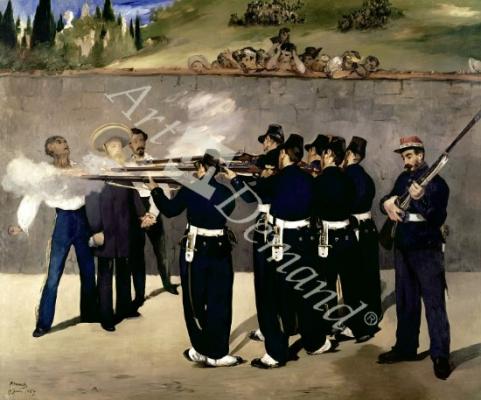 láminas y lienzos de The Execution of the Emperor Maximilian, 1867-8 (oil on canvas)