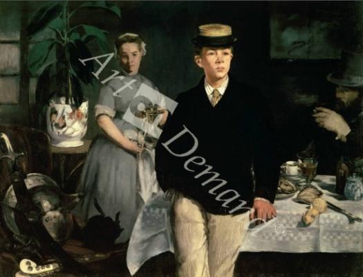 láminas y lienzos de Luncheon in the Studio, 1868 (oil on canvas)