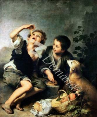 láminas y lienzos de Children Eating a Pie, 1670-75 (oil on canvas)