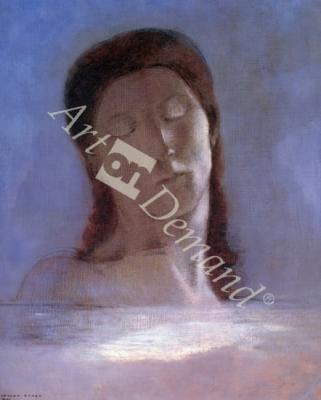 láminas y lienzos de The Closed Eyes, 1890 (oil on paper)