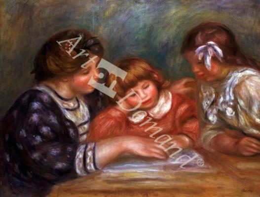 láminas y lienzos de The Lesson, 1906
