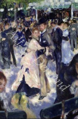 láminas y lienzos de Le Moulin de la Galette, 1876 (detail of the dancers) (oil on canvas)