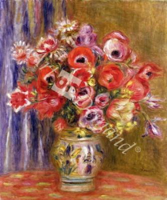 láminas y lienzos de Vase of Tulips and Anemones, c.1895