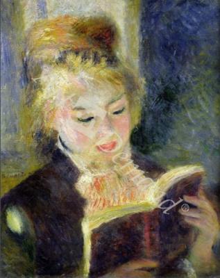 láminas y lienzos de Girl Reading, 1874 (oil on canvas)