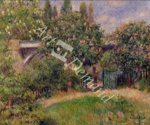 láminas y lienzos de Railway Bridge at Chatou, 1881 (oil on canvas)