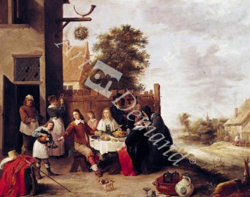 láminas y lienzos de The Feast of the Prodigal Son, 1644 (oil on board)