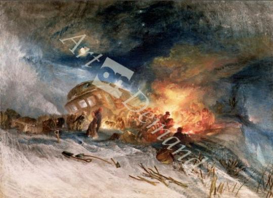 láminas y lienzos de  Travellers in a Snowdrift