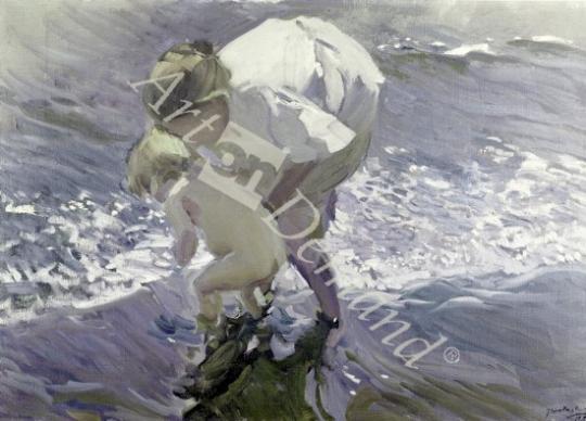 láminas y lienzos de  Bathing on the Beach, 1908 (oil on canvas)