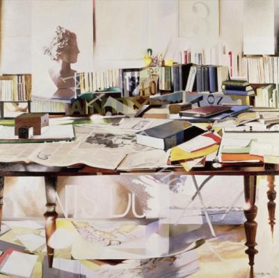láminas y lienzos de Reference, 1991 (oil on canvas)