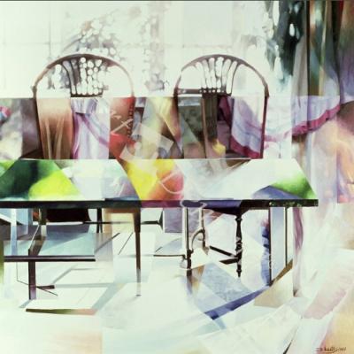 láminas y lienzos de Legato, 1983 (oil on hardboard)