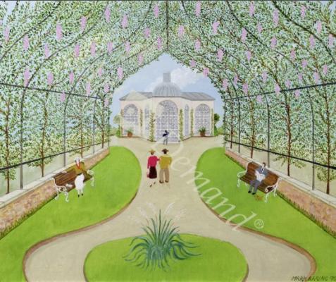láminas y lienzos de  Lilac Arbour (oil on board)