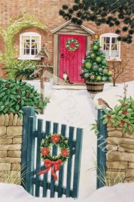 láminas y lienzos de Snowy Front Garden (gouache on paper)