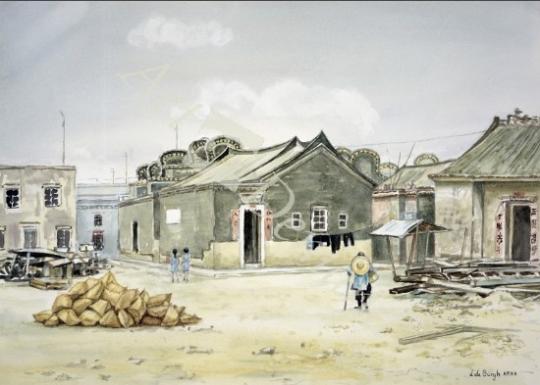 láminas y lienzos de Old China, Village in Hong Kong, New Territories (Yuen