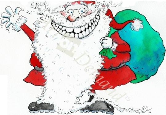 láminas y lienzos de Ho, Ho, Ho! (w/c & ink on paper)