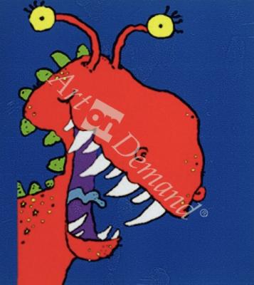 láminas y lienzos de Red Monster, 1998 (ink on paper)