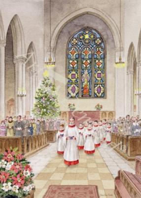 láminas y lienzos de Carol Service (w/c on paper)