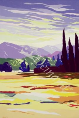 láminas y lienzos de Monte San Quirico, Lucca, 2003 (gouache on paper)