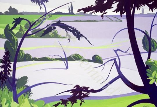 láminas y lienzos de Flax Fields, Rayne, 2003 (gouache on paper)