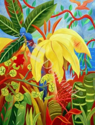 láminas y lienzos de Yellow Palm, 1998 (oil on panel)