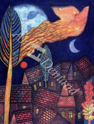 láminas y lienzos de From The Tree To The Sky, 1998 (w/c on paper)