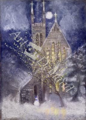 láminas y lienzos de  St. Paul s, Hammersmith (pastel on paper)