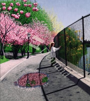 láminas y lienzos de Spring Reservoir, 1997 (oil on canvas) (detail of 10356