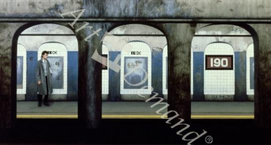 láminas y lienzos de  190th Street, 1982 (oil on panel)