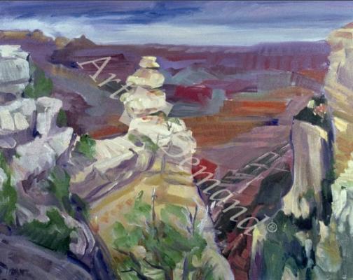 láminas y lienzos de Famous Rock, Grand Canyon, 2000 (oil on canvas)