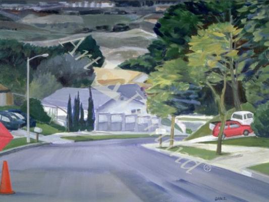 láminas y lienzos de Looking Down My Street, 2000 (acrylic on canvas)