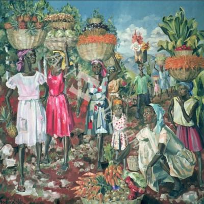 láminas y lienzos de Les Marchandes, 1961 (oil on canvas)