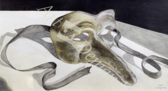 láminas y lienzos de  Carnival Mask II (pencil and watercolour on paper)