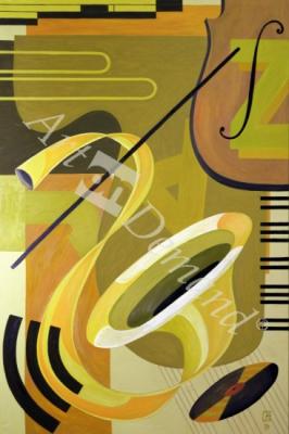 láminas y lienzos de Jazz, 2004 (oil on canvas)