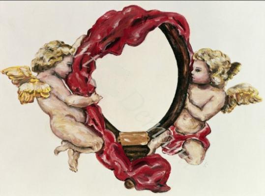 láminas y lienzos de Angel Cartouch, 1996 (oil on paper)
